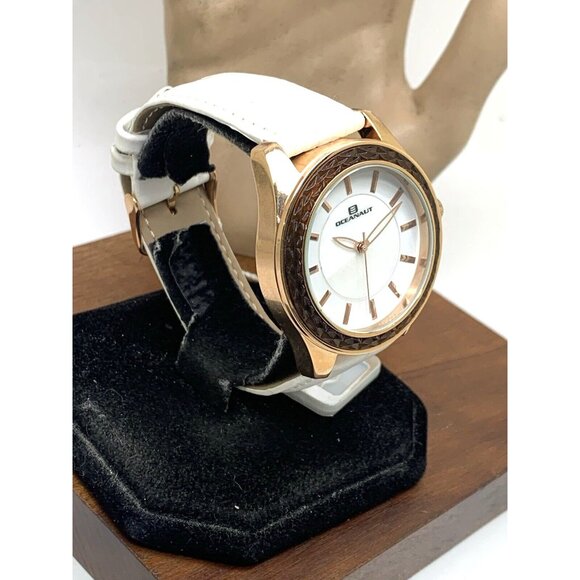 Oceanaut Women\'s Watch OC1413 Quartz Rose Gold White Dial Leather Band 40mm main image 5
